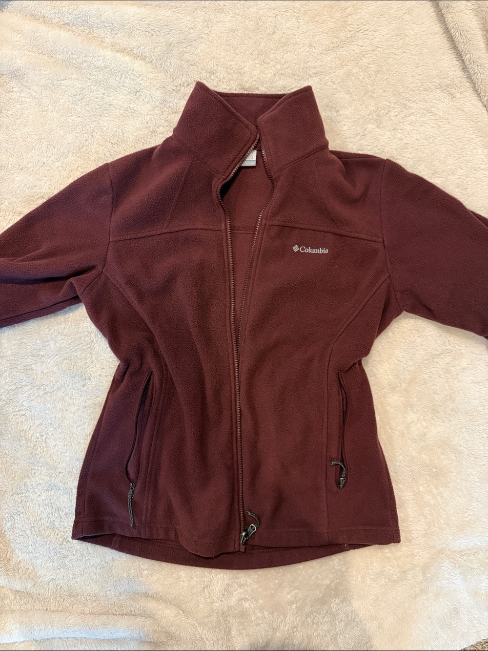 Columbia Women's Burgundy Full-Zip Fleece Jacket